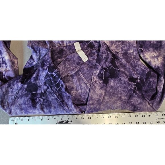 Anthropologie Amadi Hilde Shine Oversized Purple Tie Dye Linen Blazer - Picture 6 of 11